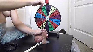 She Jams a 30cm Study All the Way Into His Big Wood - Frolicking BONDAGE & DISCIPLINE Roulette
