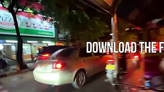 Big tits Thai teen really gets into it