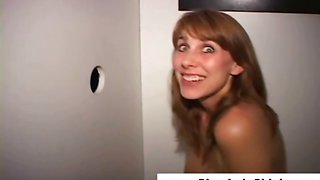 Watch gloryhole whore gets a creampie