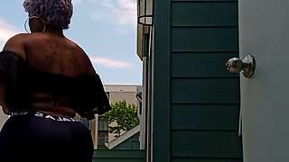 Amateur BJ and fuck outdoors