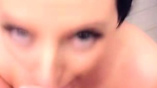 Nasty brunette pornstar with big boobs