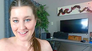 Big Boobed Blonde Masturbates With A Dildo In The Bathroom