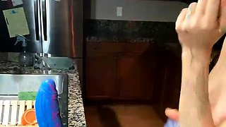 Blonde With Natural Big Boobs Loves Putting A Toy In Her