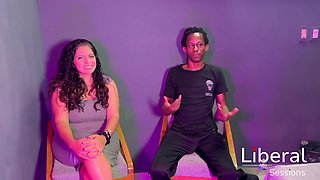 Giant-boobed COUGAR is about to attempt her first-ever black prick