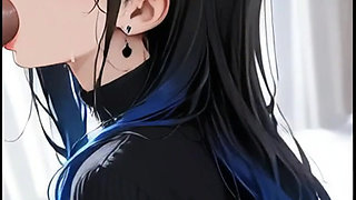 My Anime Girlfriend's Tight Pussy With My Huge Cock