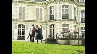 Lesbian Threesome Party: Blonde and Brunette Babes Kissing, Licking Pussy and Sucking Big Dick