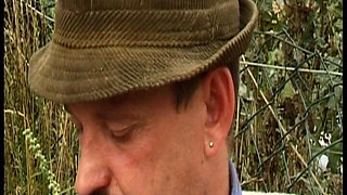 Blonde German with Naturals Gets Banged by Silver Fox Outdoors Age Gap