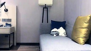 Cute amateur Asian web cam girl teases her great body