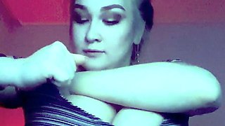 Chubby Brunette Big Boobs Dildo Masturbation