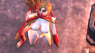 Lilith fucks hard her young sex slave in the dark castle