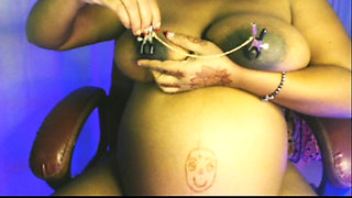 Naked pregnant sucking nipple nipple clumsy.