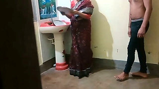 Desi Sister-in-law Was Working When Suddenly the Brother-in-law Started Leaving From Behind