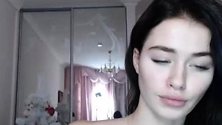 Busty brunette solo masturbation