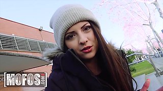 Brunette Teen Rebecca Volpetti Rides Erik Everhard’s Big Dick In Public