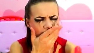 Crazy Deep Throat Webcam Girl Uses Sex Toys