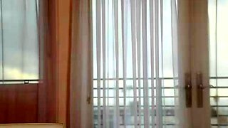 Cute amateur brunette naughty in solo jerking show on camera