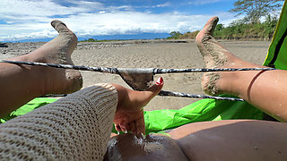 I Like to Touch Myself Until I Reach Orgasm on the Beach While Being Watched
