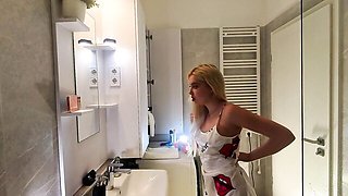 No Panties TV - silk satin nightie clip