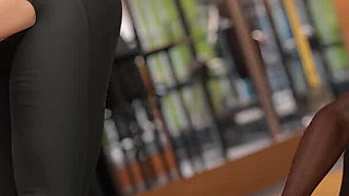 In Security: Married Woman Is Stretching Herself with the Coach in the Gym Doing - Episode 13