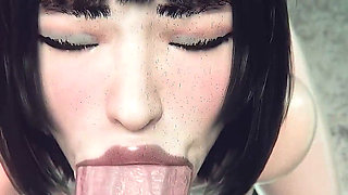 Eve Stellar Blade Full Nude Sloppy Blowjob with Moans - 3D Animation