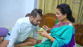 Desi Milf and Horny Step Mom Teaches her Step son How to Fuck Very 1st Time ( Hindi Audio )