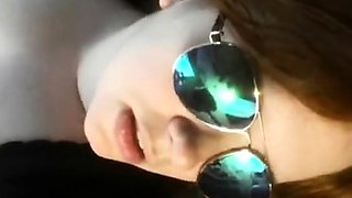 Big Tits Amateur Masturbates with Toy in Car