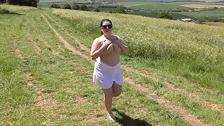CataliaValentineXXX Flashing Big Natural Tits and Ass Outdoor Public