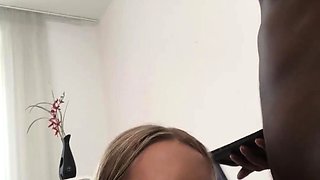 Tattooed amateur Milf homemade blowjob with cumshot