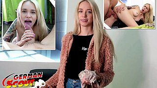 German Scout - Skinny Blonde Teen Arteya Seduce to Hard Casting Fuck at Model Job