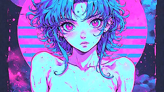 Unlock the Retro Charm Neon Vintage Anime Art Featuring Male and Female Characters
