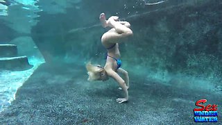 Horny slut unbelievable underwater erotic clip