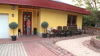 Blonde Babes Suck Cock and Ride Hard on Couch