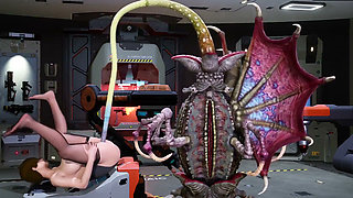 Busty doctor fucked by Lovecraftian monster