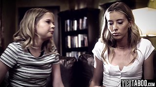 Therapist trio with 2 young cutie patients