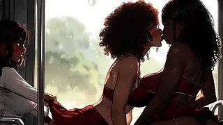 Black & Asian Lactating MILF Lesbians Public Hentai Tit Milking - Spicy Toons