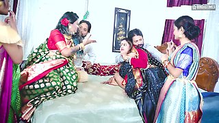 Desi Tharki Indian Jamindar Brothers Share Their Four Wives at the Same Time for Real Gangbang ( Hindi Audio )
