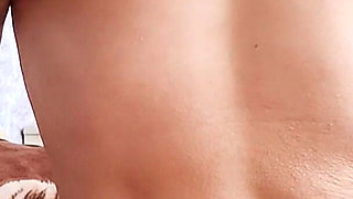 A Hot Brunette Masturbates with a Monster Dildo