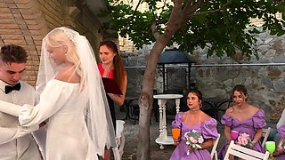 Slutty bride fucked by the best man before the wedding