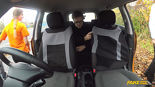 Fake Driving School - Stunning Stella Rides Ryan Cowgirl Style in a Car for a Quick Test Pass