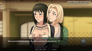 Naruto: Kunoichi Trainer - Big Ass MILFs Shizune and Tsuande Have a Threesome. Hot Blowjob and Doggy Style Pussy Creampies