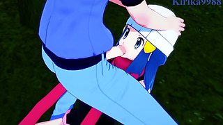 Dawn (Hikari) and I have mighty fuckfest outdoors. - Pokémon Anime Porn