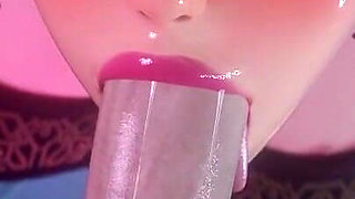 [kpop Demon Hunters] Zoey Sloppy Blowjob 3D Animation