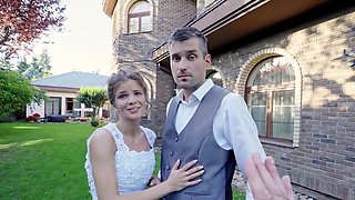 Wedding pleasure with a heartless cuckoldress in POV