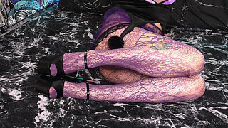Monster Dildo in Tight Pussy - Legs in Pantyhose with Shoes!