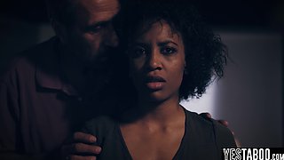 Ebony mature model squirts on wife knob