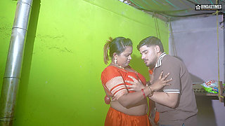 Indian Emi Agent Fucked Stepmother and Step Daughter Together Outside the House in Exchange for Emi