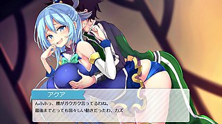Konosuba Parody: Sluts Seduction Resists His Will