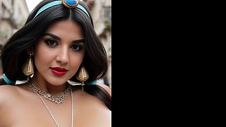 princess jasmine esfregando a bucetinha no pau grosso a