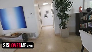 Sislovesme - big titted stepsis gets her Tight Pussy creampied by her brutha while washing her face