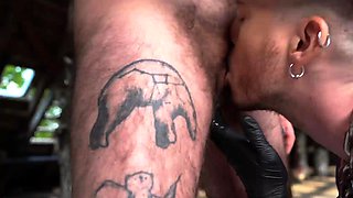 Axel Abysse Showered By Hairy Transman Before Getting Fisted